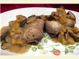 Poached Mahi Mahi (with Mushrooms and Apricots)