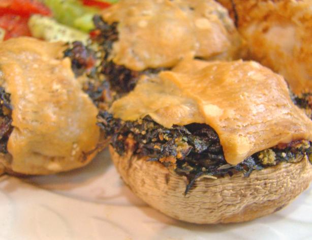 Olive Oyl's Treat for Popeye (Spinach stuffed Mushrooms). Photo by Derf