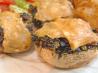 Olive Oyl's Treat for Popeye (Spinach stuffed Mushrooms). Recipe by Bergy
