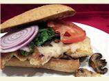 Popeye's Favorite Muscle Booster  Sandwich-Spinach, Chicken