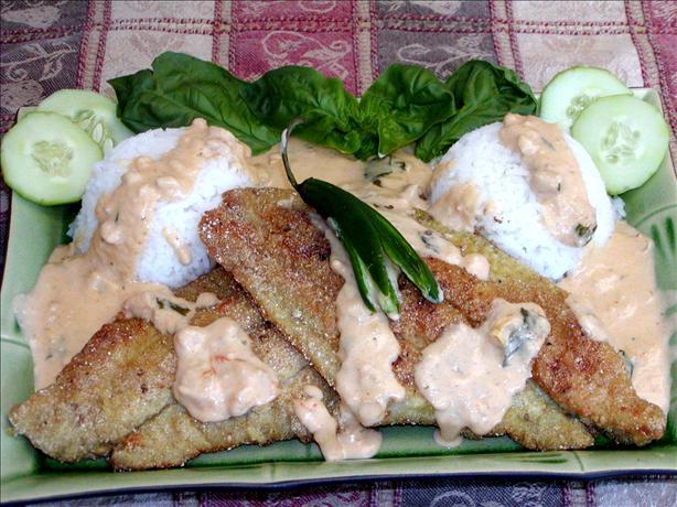 Fried Catfish With a Creamy Thai Sauce. Photo by Rita~