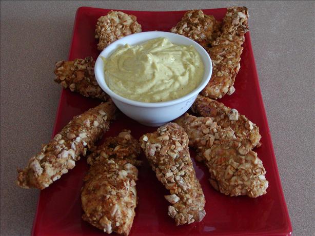 Cashew Chicken Fingers With Curry Mayonnaise. Photo by Rita~