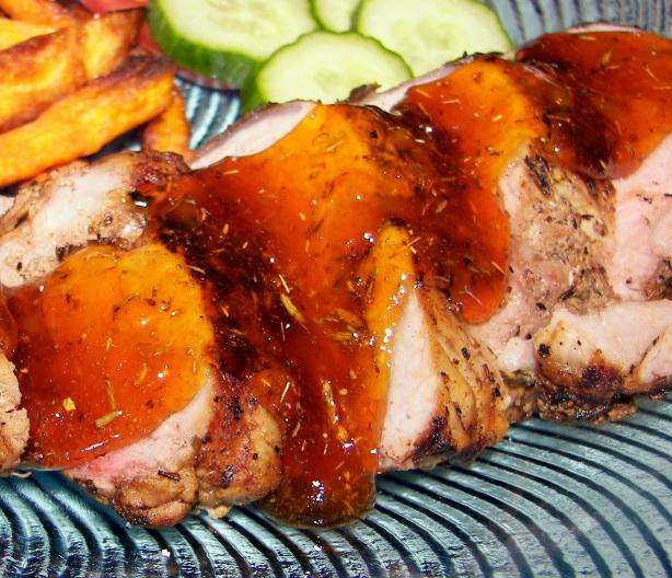 Apricot-Ginger Pork Tenderloin. Photo by Baby Kato