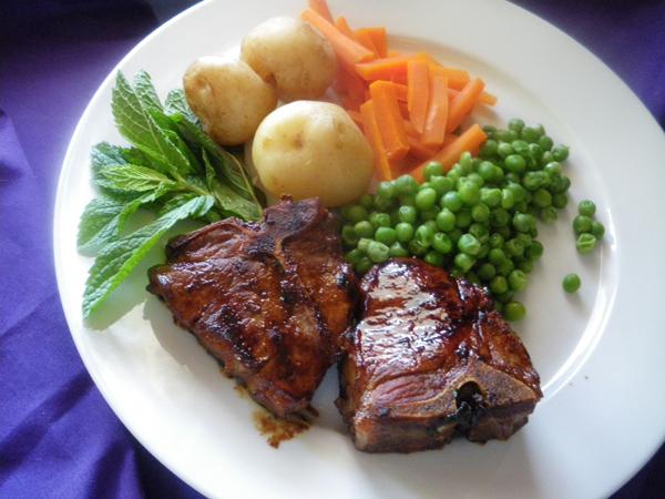 BBQ Hinty Minty Lamb Chops. Photo by Bergy
