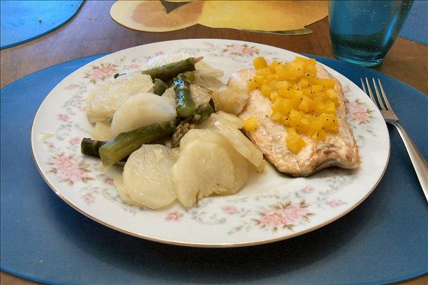 Spring Has Sprung Salmon With Asparagus. Photo by Irmgard