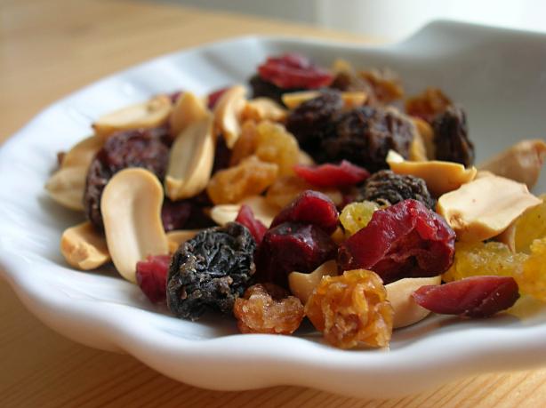Fruit and Peanut Snack Mix. Photo by Lalaloula