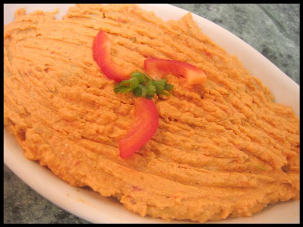 Red Pepper Hummus. Photo by eatrealfood