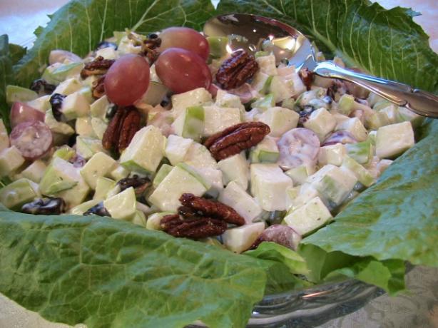 Waldorf Salad With Tart Cherries, Grapes, and Candied Pecans. Photo by BecR