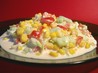 Creamy Corn or Pea Salad. Recipe by Kittencalskitchen