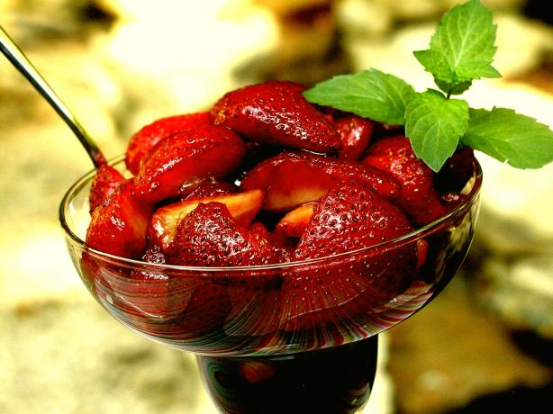 Strawberries With Balsamic Vinegar. Photo by GaylaJ