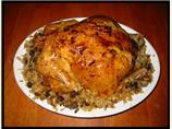 Roast Chicken With Rice and Pine Nut Stuffing