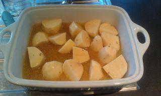 Lemon Roast Potatoes. Photo by Satyne