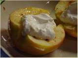 Very Healthy Near Instant Baked Apple With Creamy Nonfat Yogurt
