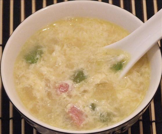 Ham and Egg Drop Soup. Photo by Peter J