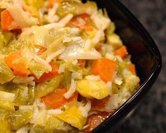 Turkish Leeks in Olive Oil. Photo by Sackville