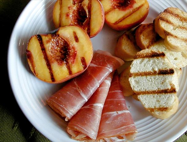Grilled Peaches With Prosciutto. Photo by ms_bold