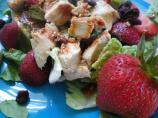 Chicken and Strawberries over Mixed Greens