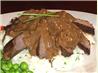 Bourbon, Brown Sugar Flank Steak W/ Garlic-chive Mashed Potatoes. Recipe by AZRT