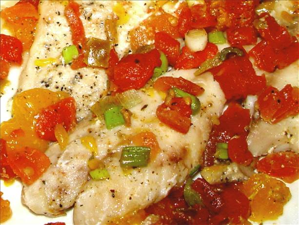 Baked Red Snapper With Citrus - Tomato Topping. Photo by Chef #165326