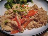 Chicken Red Pepper Saute for Two