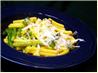 Pappardelle With Peas and Asparagus in Orange-saffron Sauce. Recipe by Bobtail
