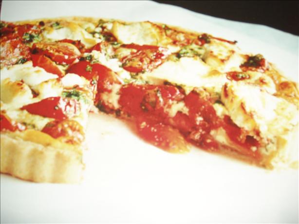 Fresh Tomato and Goats Cheese Quiche. Photo by Little Sand Fairy