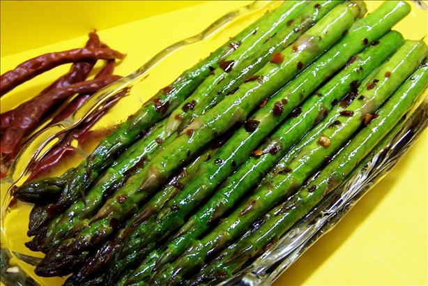 Spicy Fried Asparagus Stalks. Photo by PaulaG