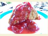 Warm Double Strawberry Sauce. Photo by Donna Luckadoo