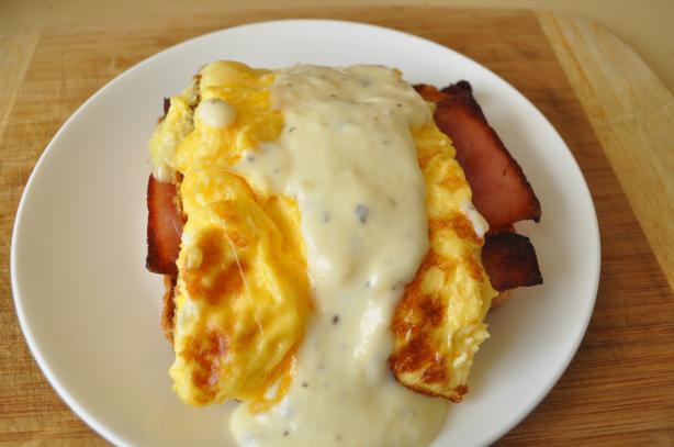 Brunch Eggs With Herbed Cheese Sauce. Photo by I'mPat