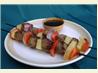 Ginger Beef and Pineapple Skewers. Recipe by Kittencalskitchen