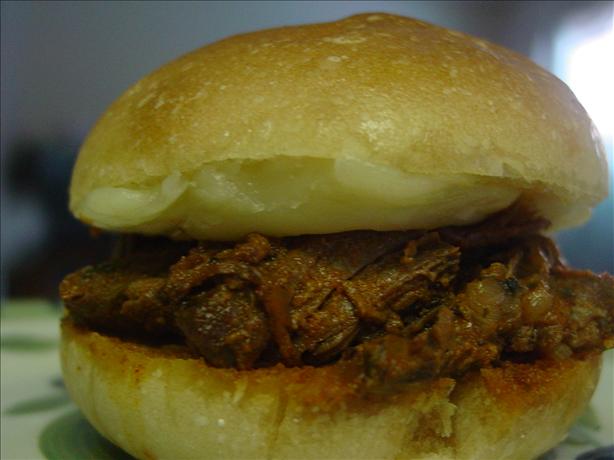 Crock Pot Italian Beef Philly Cheese Steak Garlic Bread Sandwich. Photo by Picholine