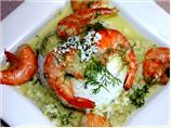Smoked Shrimp With Poblano-Tomatillo Sauce