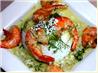 Smoked Shrimp With Poblano-Tomatillo Sauce. Recipe by ellie_