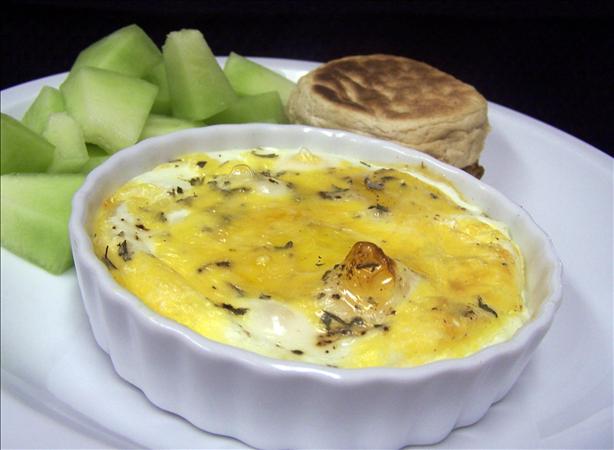 Baked Eggs With Herbs. Photo by PaulaG