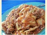 Skillet Piggies (beef and Cabbage)