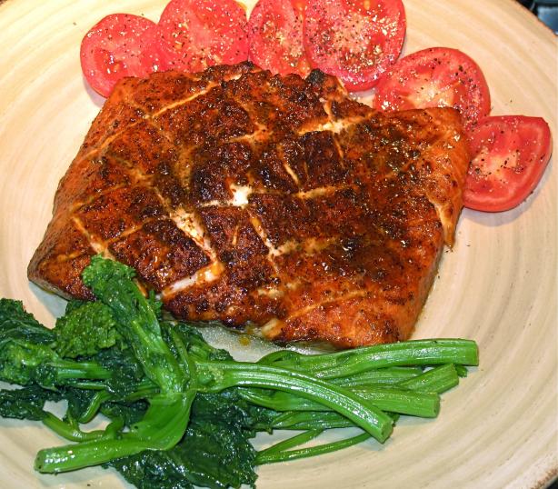 Cedar Planked Salmon With Spice Rub. Photo by Love to Eat!!
