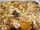 Blueberry Peach Almond Crisp