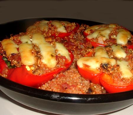 Quinoa Stuffed Bell Peppers. Photo by Bergy