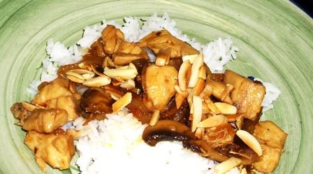 Chinese-Style Orange-Almond Chicken. Photo by Karen Elizabeth