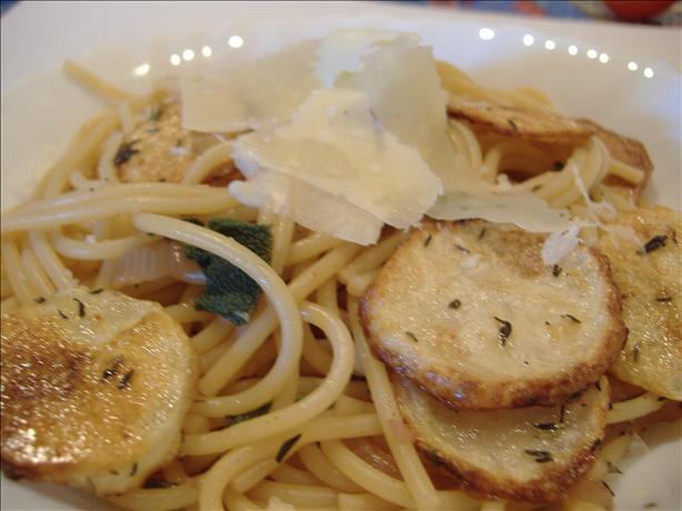 Spaghetti With Potato, Sage and Lemon. Photo by Tasty Tidbits