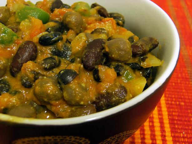 Vegetarian Indonesian Curried Bean Stew. Photo by Lalaloula