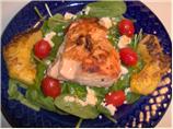 Grilled Salmon Spinach Salad