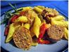 Roasted Peppers and Sausage Pasta With Dijon Vinaigrette. Recipe by Charmie777