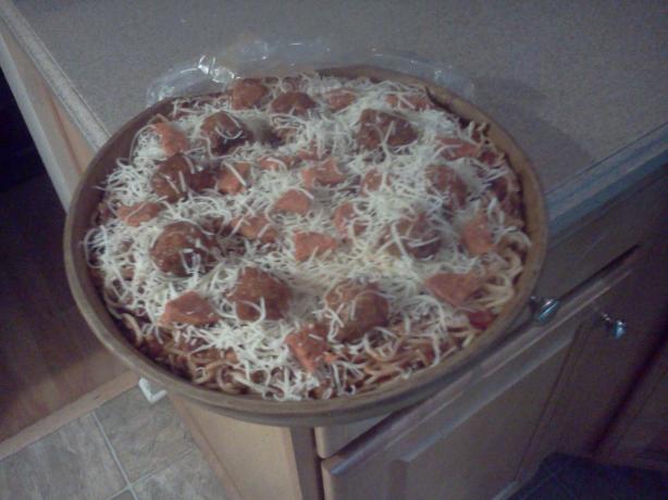 Leftover Spaghetti Casserole. Photo by Tommy12919