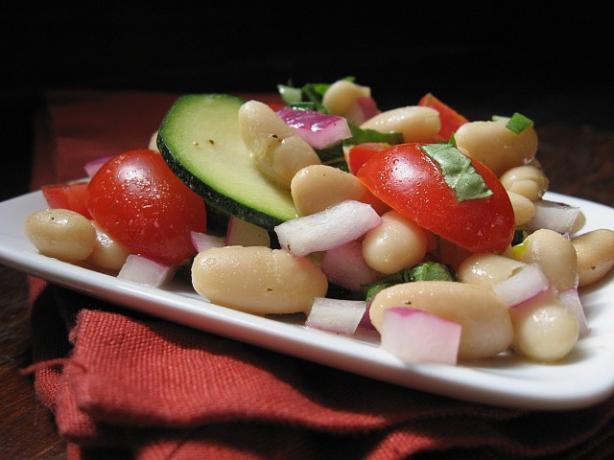 White Bean Zucchini Basil Salad. Photo by ms_bold