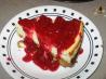 Luscious Lemon Cheesecake With Raspberry Sauce