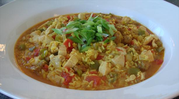 Simple Chicken and Sausage Paella. Photo by Sous Chef Bentley