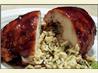 Black Raspberry Glazed Chicken With Wild Rice Stuffing