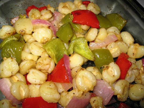Roasted Peppers and Hominy