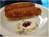 Blue Cornmeal Sticks With Black Olive Butter